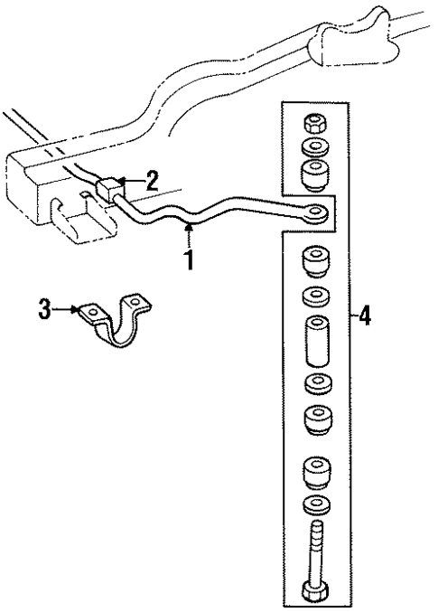 Stabilizer Bar & Components for 1997 Isuzu Hombre #0