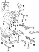 7191050210A0 - Body: Headrest for Lexus: LS400 Image