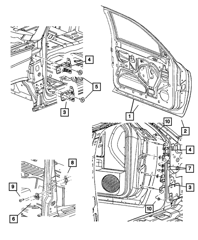6503538 - Doors, Door Mirrors and Related Parts: Hex Head Screw And Washer for Mopar Image