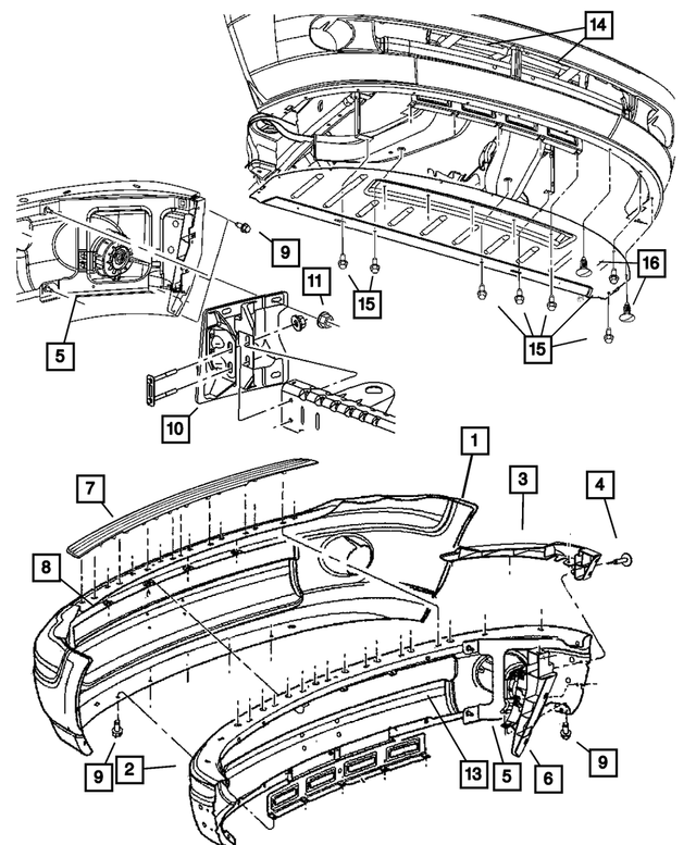 5073001AF - Frames and Bumpers: Front Fascia for Mopar Image