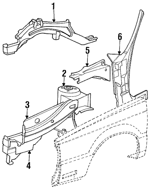 Structural Components & Rails for 1989 Chrysler New Yorker #0