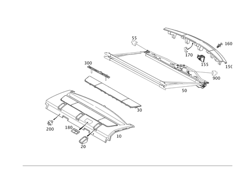 Rear Shelf and Rear-End Window Roller Blind for 2008 Mercedes-Benz C350 #0