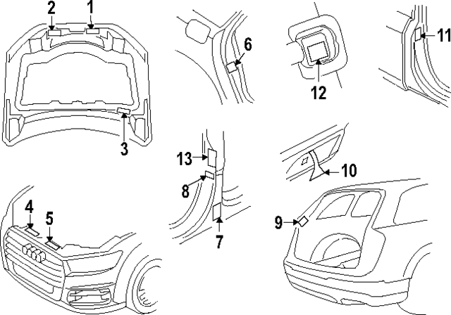 4M0010526C - Body: Info Label for Audi Image
