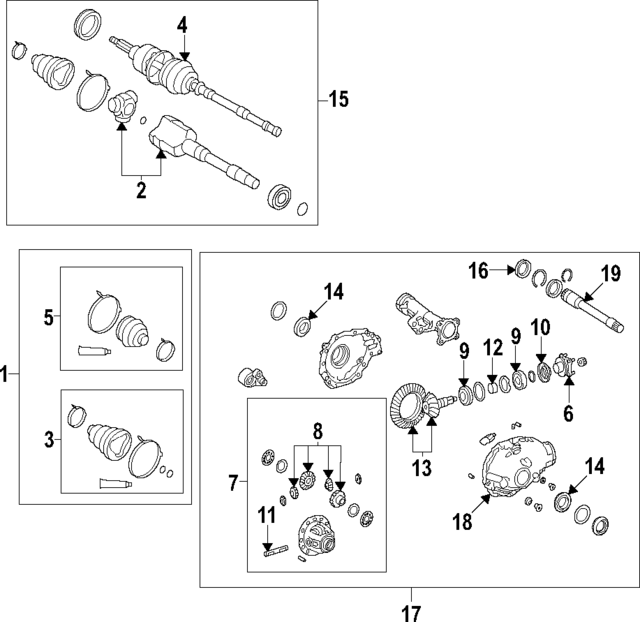 4120180905 - Front Drive Axle: Ring &amp; Pinion for Lexus: GX550, LX600, LX700h Image