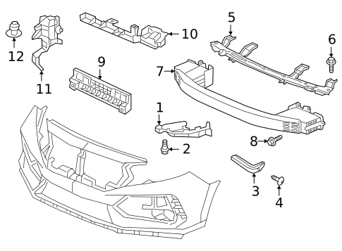 Bumper & Components - Front for 2018 Honda Civic #0
