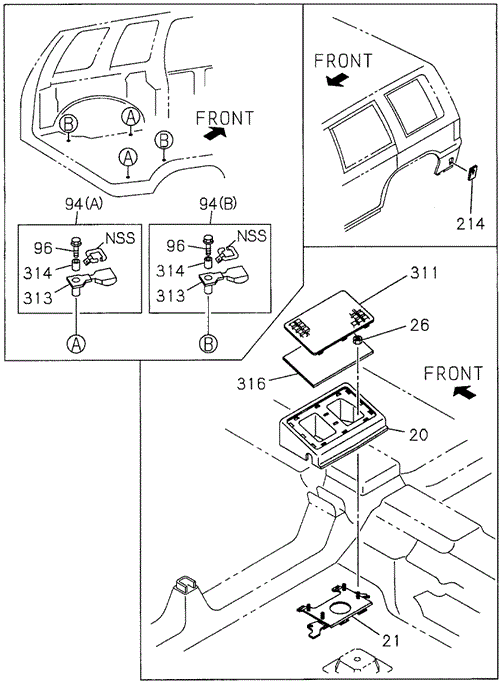 Floor Equipment for 1997 Acura SLX #0