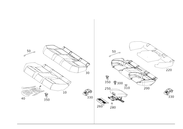 2139204808 - Rear Seat: Padding, Rr Seat Cushion for Mercedes-Benz: E53 AMG, E63 AMG S Image image
