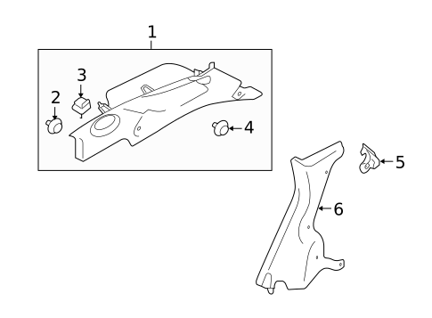 Interior Trim - Quarter Panels for 2005 Saab 9-2X #0