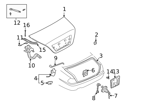 Trunk for 2002 INFINITI Q45 #0