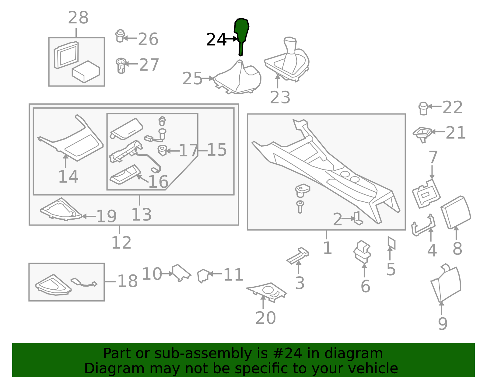 Genuine BMW 25-16-7-570-652 | Pearlescent Chrome Selector Lever