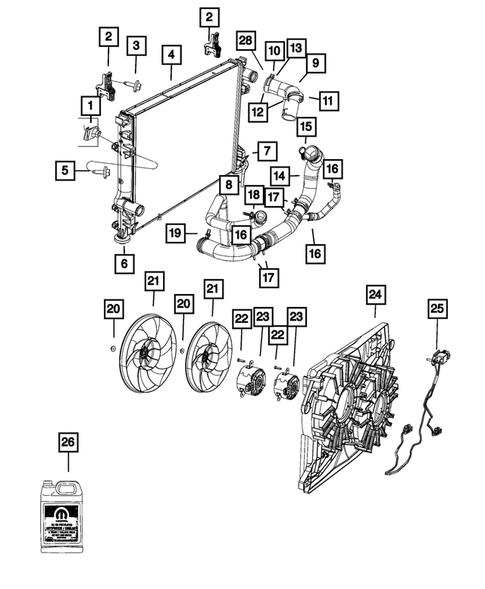 Radiator and Related Parts; Charge Air Cooler for 2023 Chrysler 300 #0