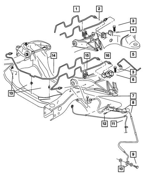 Brake Lines and Hoses for 2004 Dodge Dakota #2