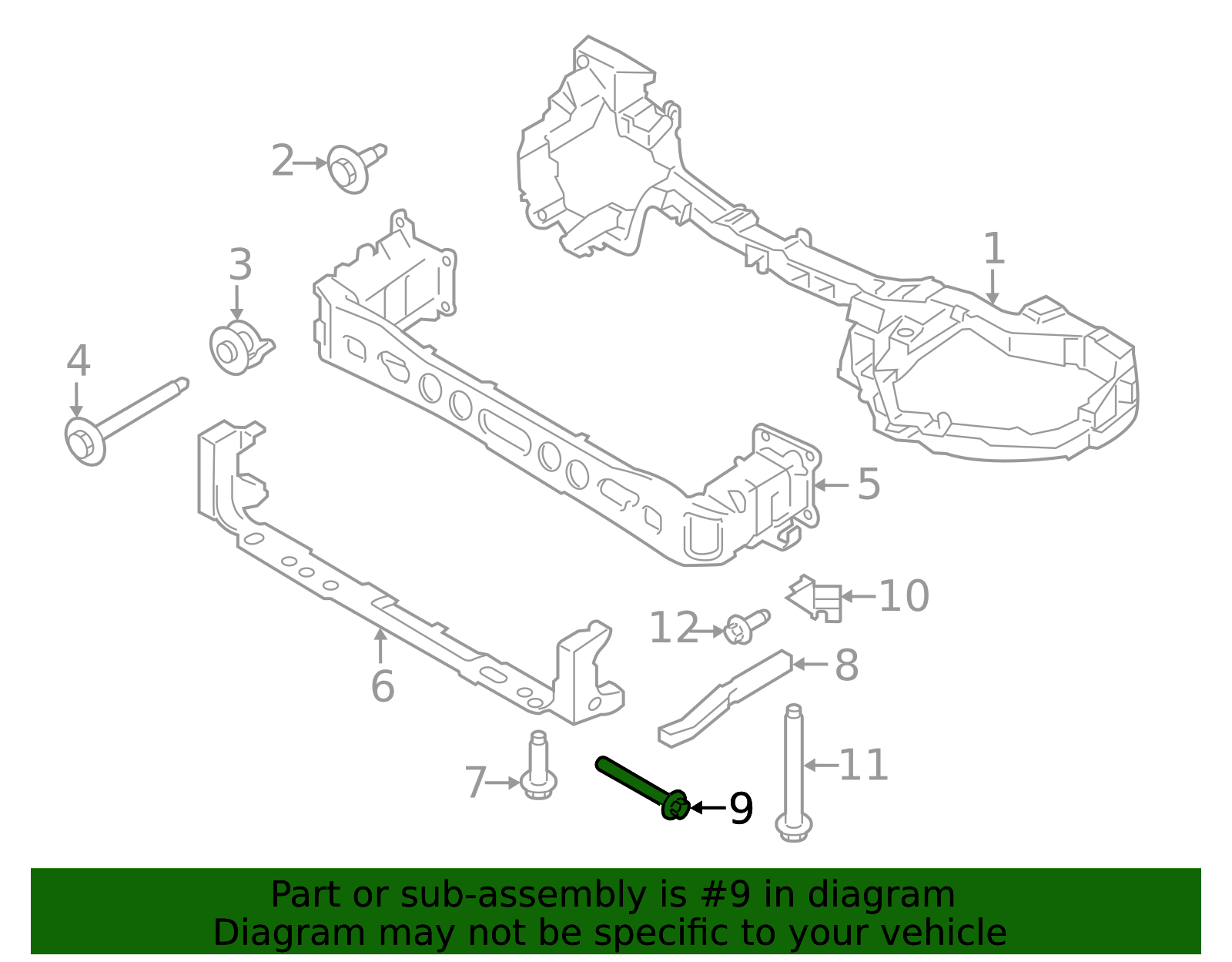 S442 Lower Tie Extension Mount Bolt W503304-S442 | Miracle Ford Parts
