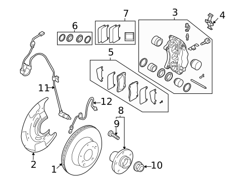Brake Components for 2007 Subaru Impreza #1