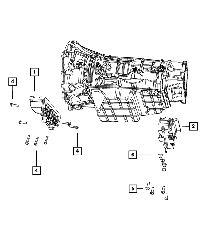 68187866AC - 66RFE; 6-Speed; Automatic Transmission: Transmission Support Bracket And Insulator for Mopar Image