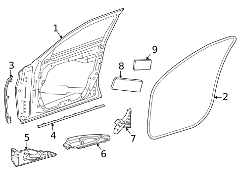 Door & Components for 2022 Mercedes-Benz S500 #1