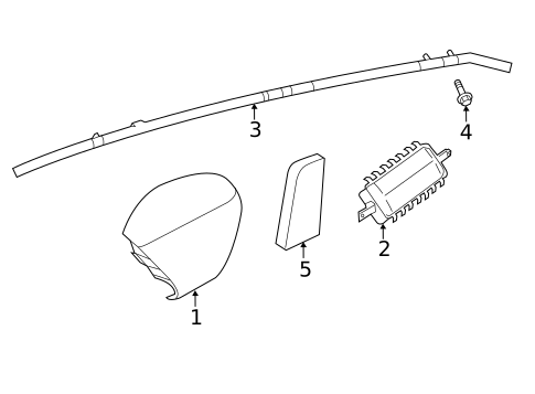 Air Bag Components for 2014 Nissan Pathfinder #1