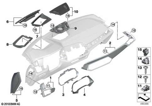 Instrument Carrier / Mounting Parts for 2019 BMW X6 M50iX #0