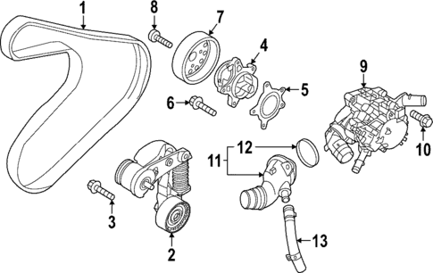 Water Pump for 2022 Hyundai Kona #1