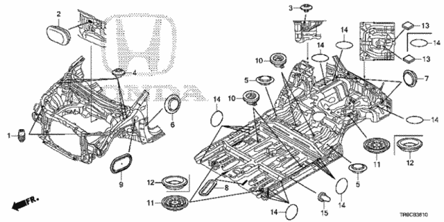 Grommet (FR.) for 2015 Honda Civic #0