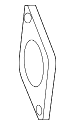 287513J000 - Exhaust: Rear Muffler Gasket for Genesis: G70, G80, G90, GV70, GV80, GV80 Coupe | Hyundai: Kona N, Palisade, Santa Cruz, Santa Fe, Santa Fe Sport, Santa Fe XL, Sonata, Veloster N Image