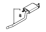 28650S8300 - : 2023-2024 Hyundai Palisade - Muffler for Hyundai: Palisade Image