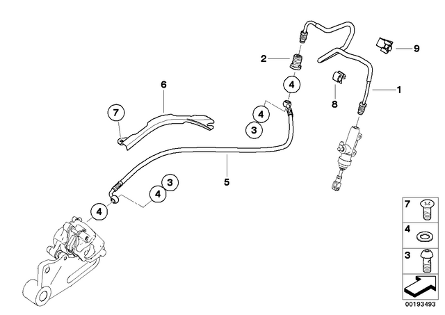 34321599229 - Brakes: Hollow Bolt - M10X1 for BMW-Motorrad Image