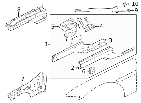 Structural Components & Rails for 2020 Jaguar F-Pace #0