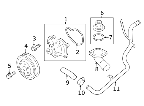 Water Pump for 2014 Subaru Forester #0
