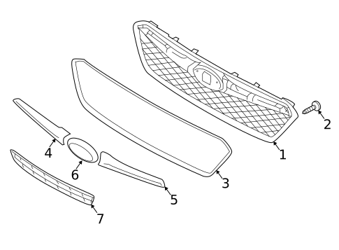 Grille & Components for 2017 Subaru Impreza #0