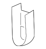 1J0867276B - Body: Cowl Trim Clip for Volkswagen: Golf, Jetta Image