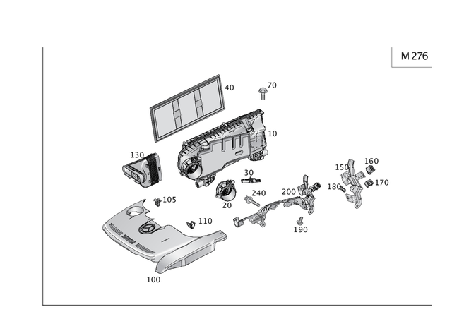 2760901601 - Chassis Sheet Metal Parts/Air Intake: Damping Air Filter for Mercedes-Benz: C300, C350, E350, E400, GLE350, GLK350, ML350, S350, SLK350 Image image