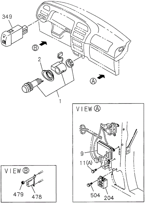 Control (Illumination  - Cruise) - Lighter for 1997 Acura SLX #0