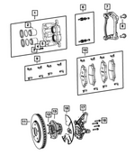 68675552AA - Brakes: Disc Brake Caliper Assembly, Left for Mopar Image