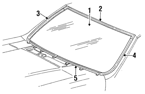 Reveal Moldings for 1987 Lincoln Continental #0