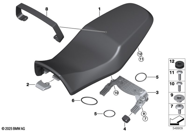 52535A83EA1 - Seats and Seat Bench: Bench Seat - Red for BMW-Motorrad Image