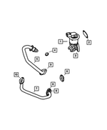 4591916AC - Emission Controls: Exhaust Manifold To Egr Valve Tube for Chrysler: 300 | Dodge: Charger, Magnum Image