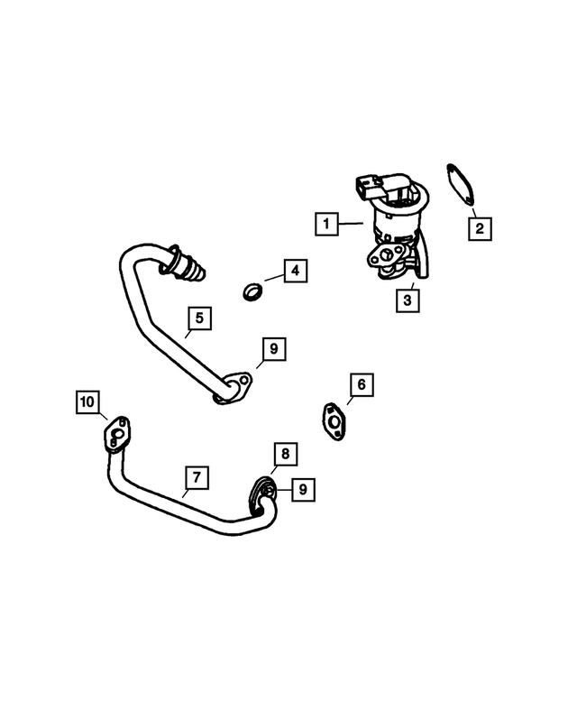 4591916AC - Emission Controls: Exhaust Manifold To Egr Valve Tube for Mopar Image