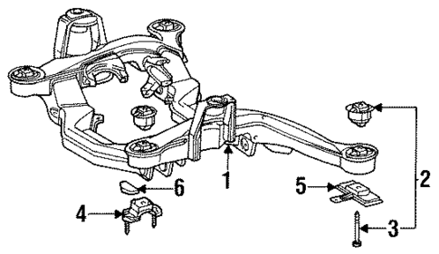 Front Subframe for 1993 Mercedes-Benz 600 SEC #0