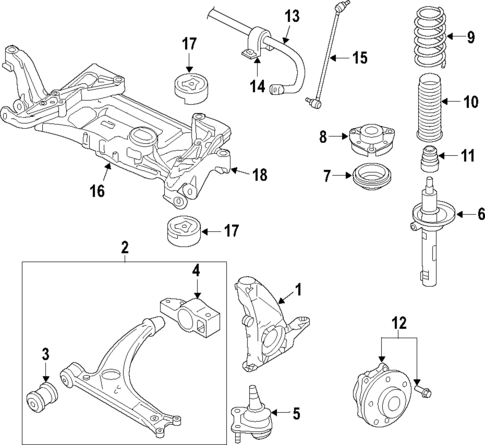 Suspension Components for 2015 Volkswagen Tiguan #1