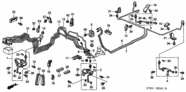 Brake Line (2) for 1999 Acura Integra #0