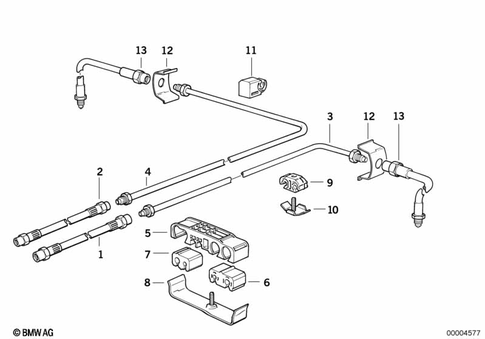 Brake Pipe Rear for 1995 BMW 840Ci #0