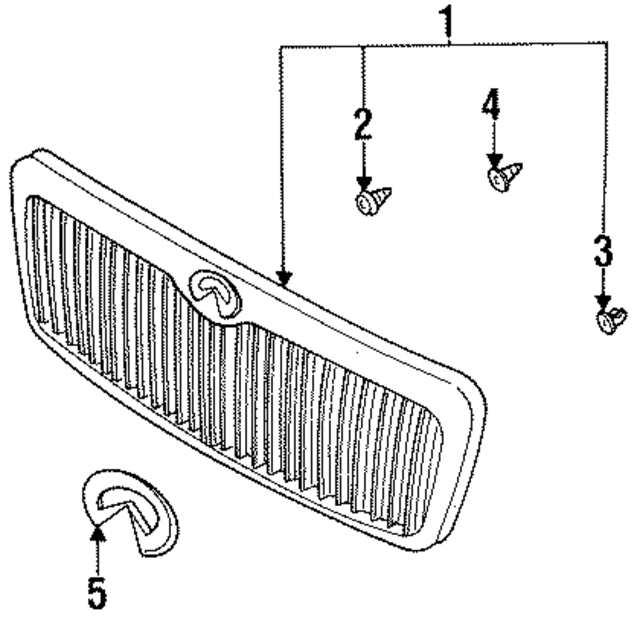 128101161 - Body: Grille Grommet for Infiniti Image