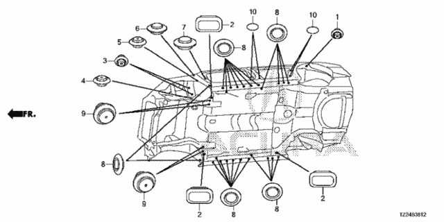 Grommet (Lower) for 2015 Acura TLX #0
