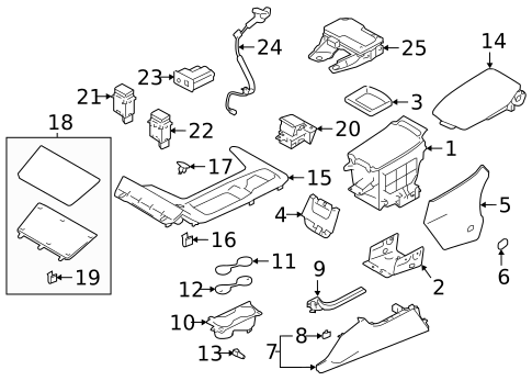 Center Console for 2021 Subaru Ascent #0