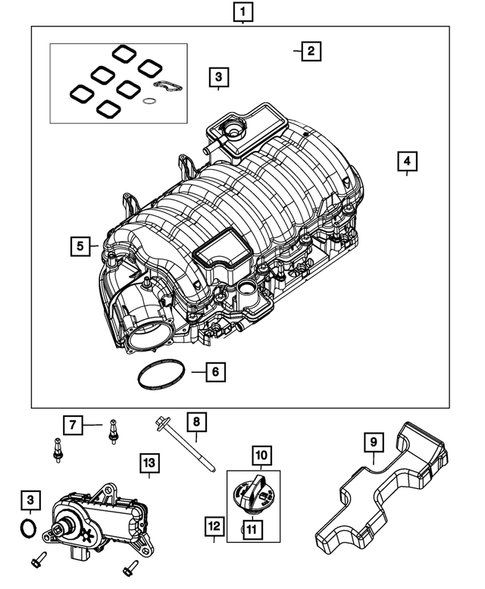 Manifolds and Vacuum Fittings for 2019 Dodge Challenger #0