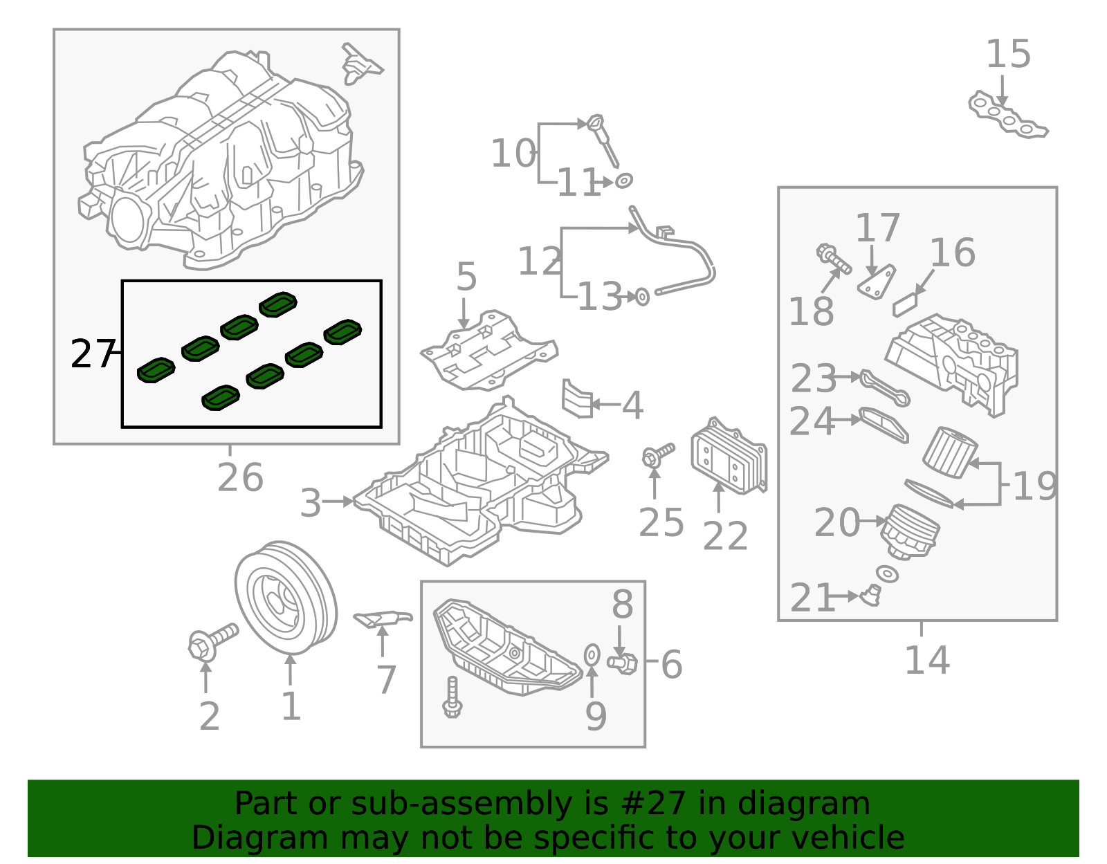 Hyundai - 28313-3F400 - Manifold Gasket - 2012-2022 Hyundai | OEM ...