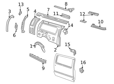 Inner Structure & Rails for 2006 Ford E-150 #0