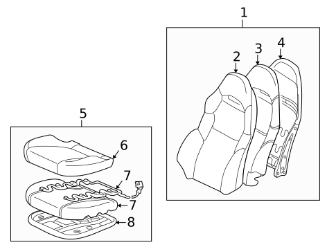 Front Seat Components for 2005 Toyota Celica #0