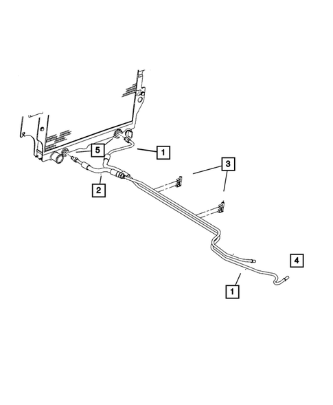 Lines, Transmission Oil Cooler for 2002 Jeep Wrangler #0